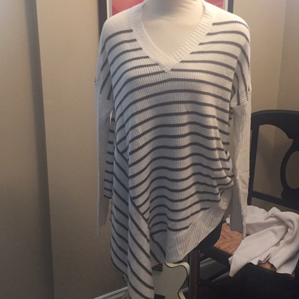 W by Worth stripe angled sweater size m